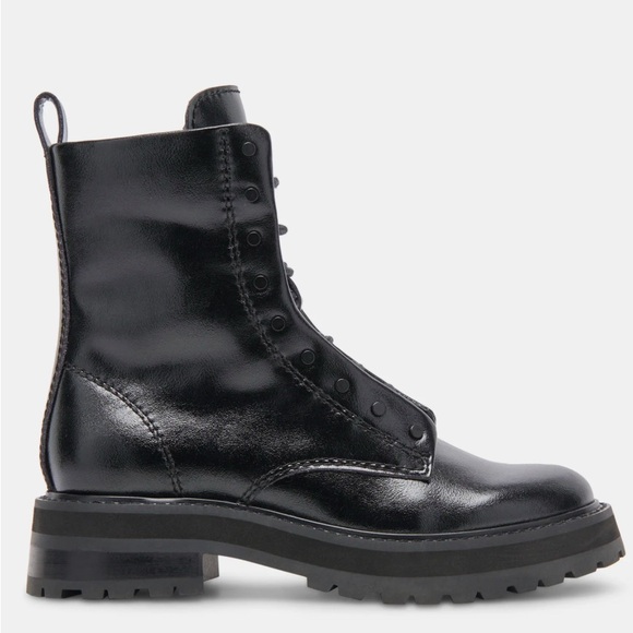 Dolce Vita MIDNIGHT CRINKLE PATENT combat boot - Size 7 - New in Box! - Picture 2 of 6